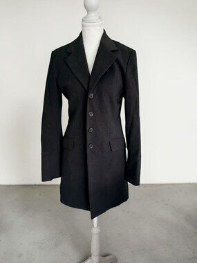 H&M Dark Gray Long Blazer Jacket Size 36 / US 6
